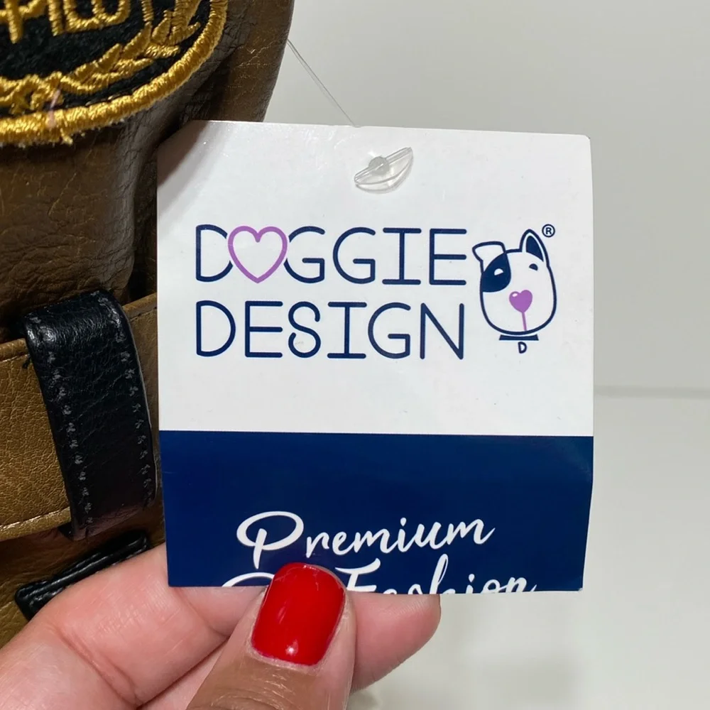 Doggie Design Aviation Pilot Aviator Bomber Jacket Harness with Leash